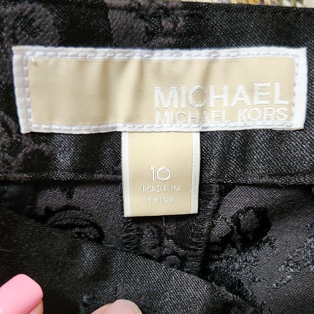 Michael Kors Black Textured Pants - Picture 2 of 4